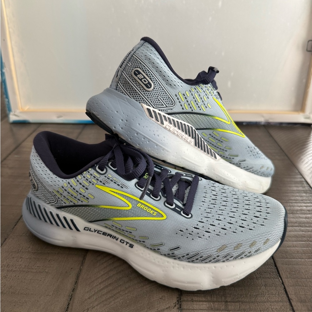 Brooks Running Shoes in Gray and Neon Yellow